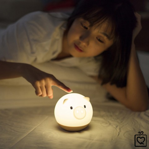 Đèn ngủ heo mập ngộ nghĩnh - Pin 3A, dây USB