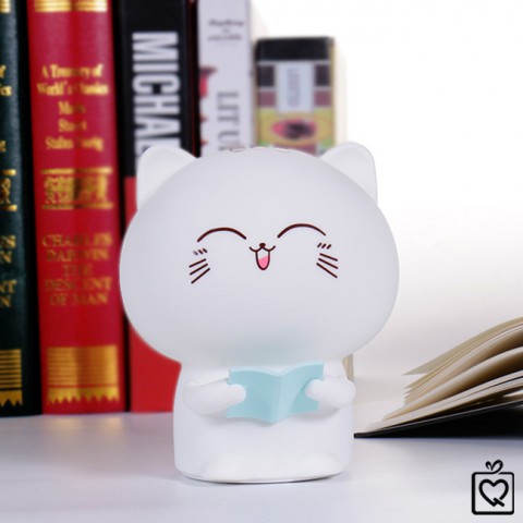 Đèn ngủ mèo con dễ thương - Ghi âm giọng nói - pin sạc