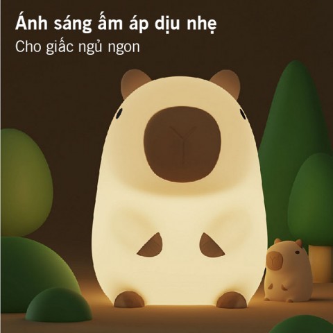 Đèn ngủ tích điện sạc hình thú Capibala