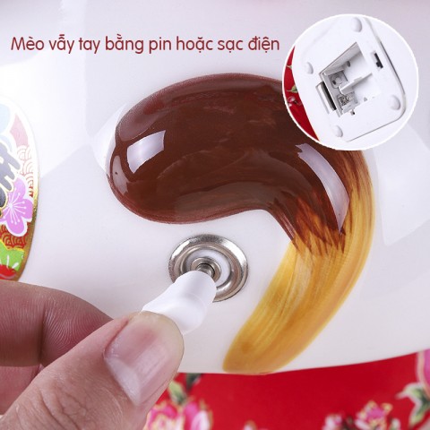 Mèo vẫy tay Tiền vàng sung túc - 18cm