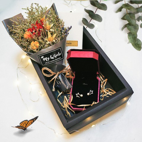 Quà tặng Valentine Hoa khô tự nhiên & Trang sức 