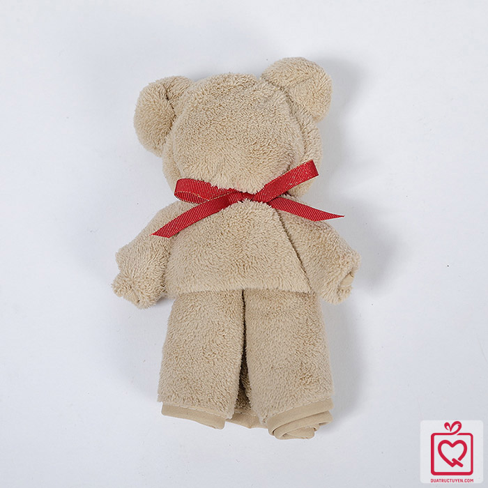 Khăn mặt gấp h&igrave;nh gấu teddy dễ thương	
