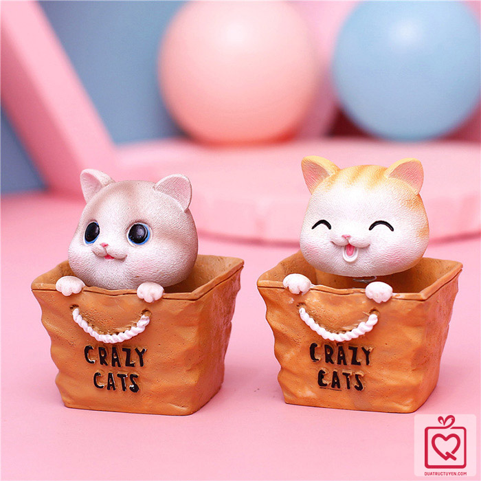 M&ocirc; h&igrave;nh m&egrave;o con lắc lư Crazy Cat