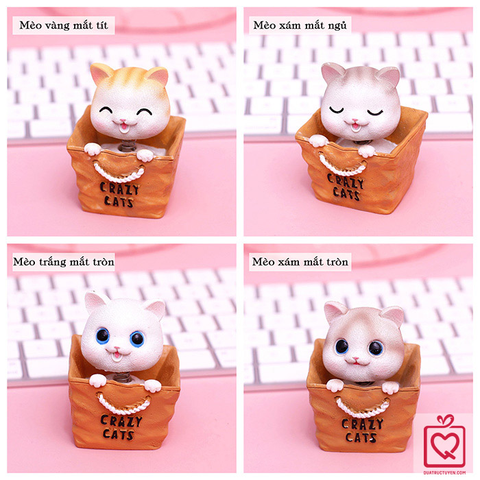M&ocirc; h&igrave;nh m&egrave;o con lắc lư Crazy Cat