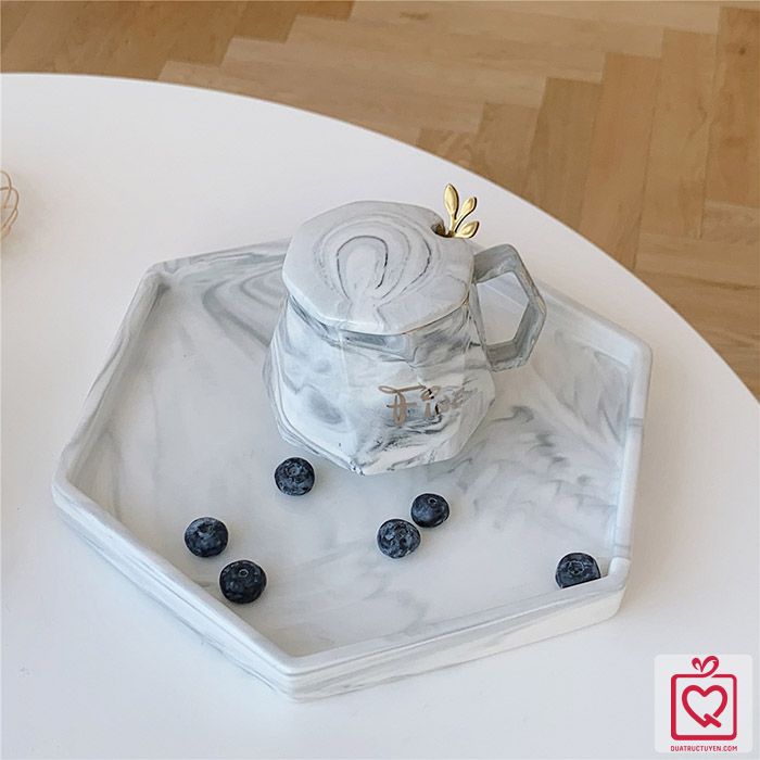 Bộ tách trà cà phê kim cương vân đá Bộ tách trà cà phê kim cương vân đá