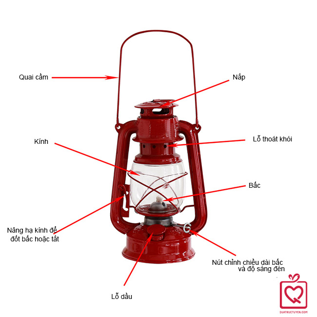 đ&egrave;n dầu đi b&atilde;o