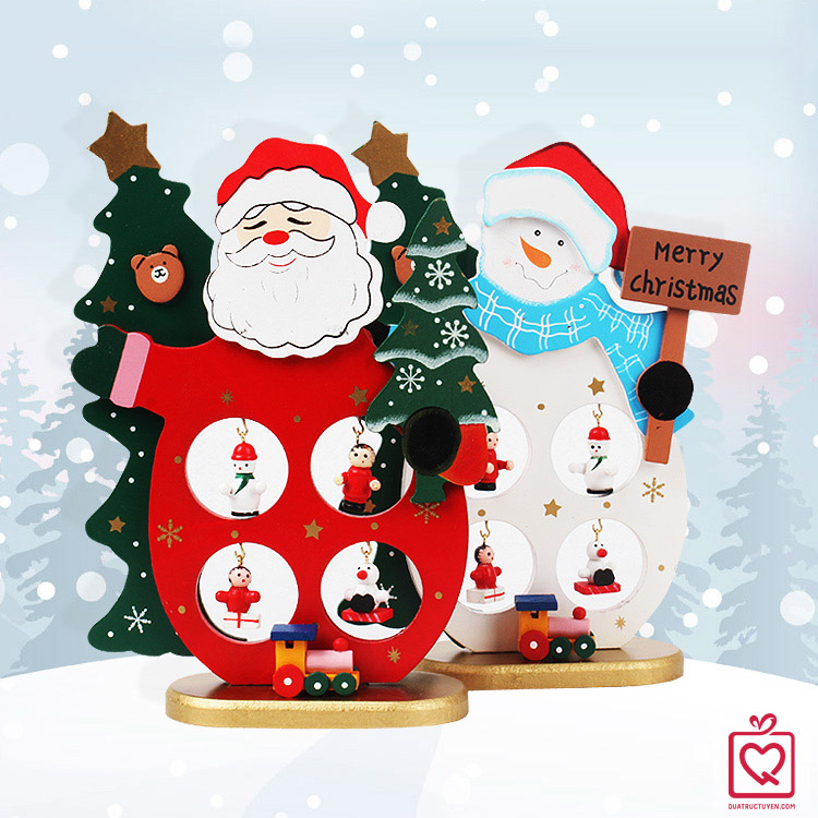 &Ocirc;ng gi&agrave; noel bằng gỗ