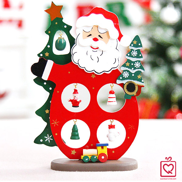 &Ocirc;ng gi&agrave; noel bằng gỗ