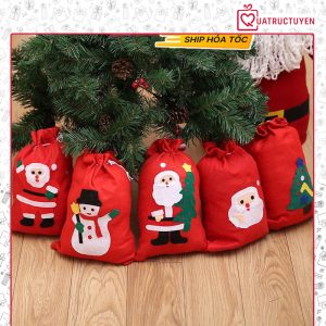 Túi đựng quà ông già Noel vải nỉ