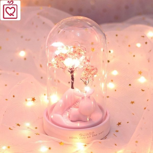 Tuần lộc vệ sĩ hộp đèn trang trí Quà tặng lưu niệm - Hồng