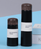 Bình giữ nhiệt nắp vân gỗ 250ml - Đen