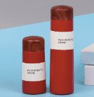 Bình giữ nhiệt nắp vân gỗ 250ml - Đỏ
