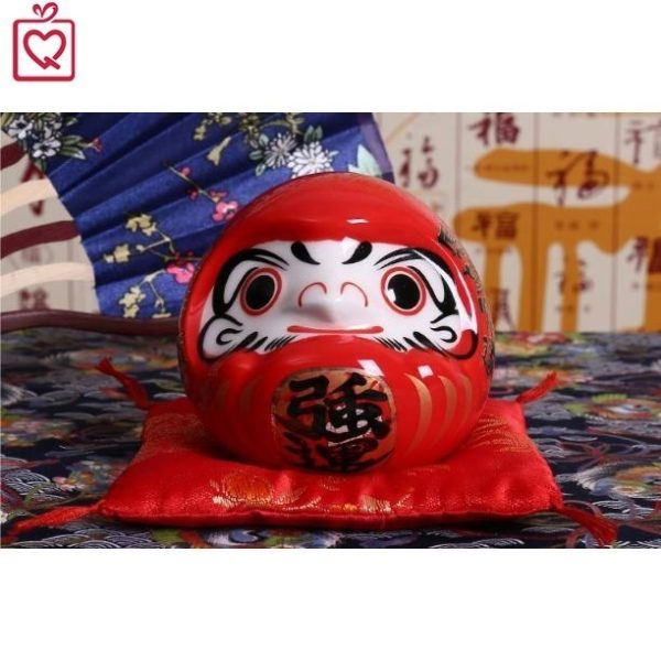 Búp bê may mắn Nhật Bản Daruma 8cm - Đỏ