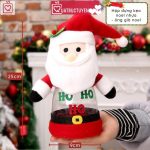 Hộp đựng kẹo giáng sinh nhựa size to - Ông già noel
