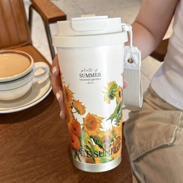 Cốc giữ nhiệt inox 530ml Seasonal garden - Cam