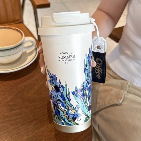 Cốc giữ nhiệt inox 530ml Seasonal garden - Xanh dương