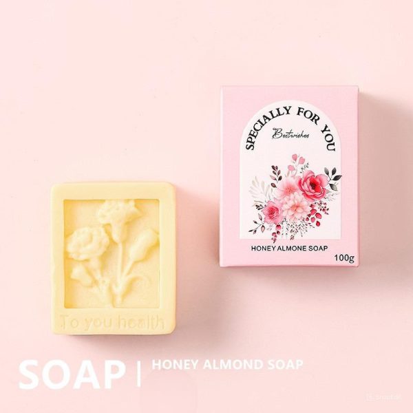 Xà bông mật ong hạnh nhân tự nhiên 100G - Hồng