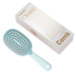Lược chải tóc tự làm sạch có đệm khí mát xa da đầu - Xanh