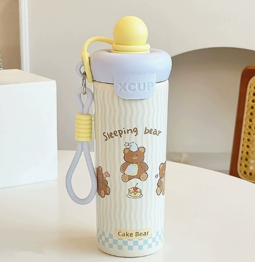 Bình giữ nhiệt XCup 650ml quai xách thời trang BL51 - Vàng