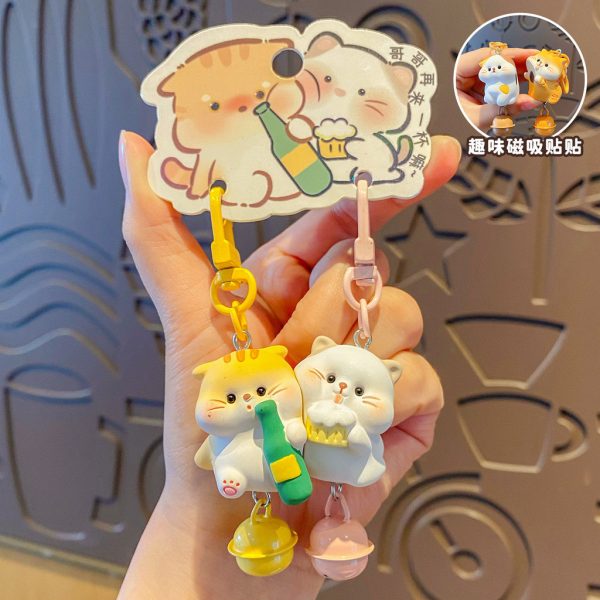 Bộ đôi móc khoá Mèo con đáng yêu BL188 - Bia