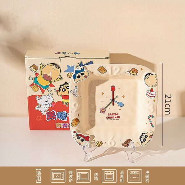 Bộ sưu tập đồ sứ Shinchan BD178 - đĩa vuông