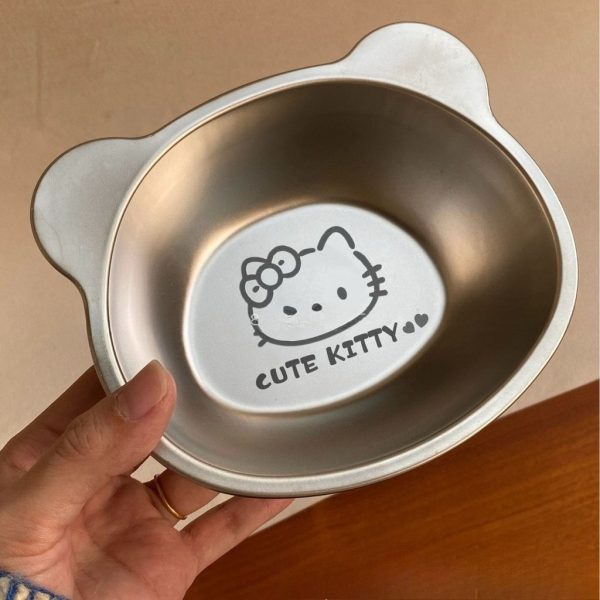 Đồ dùng ăn uống inox mèo Kitty dễ thương BL197 - Bát