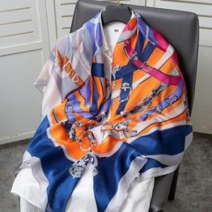 Khăn lụa vuông choàng cổ thanh lịch 130cm