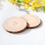 Đế nến lót ly gỗ tự nhiên dày 1cm - Đường kính 7-8cm
