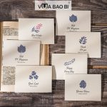 Thiêp bưu thiếp cành hoa cổ điển TH03