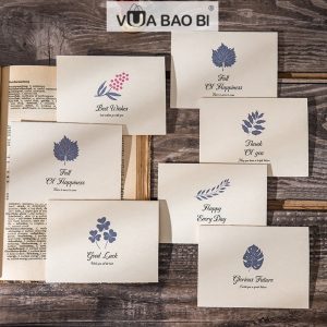 Thiêp bưu thiếp cành hoa cổ điển TH03