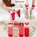 Tất nữ họa tiết Giáng sinh