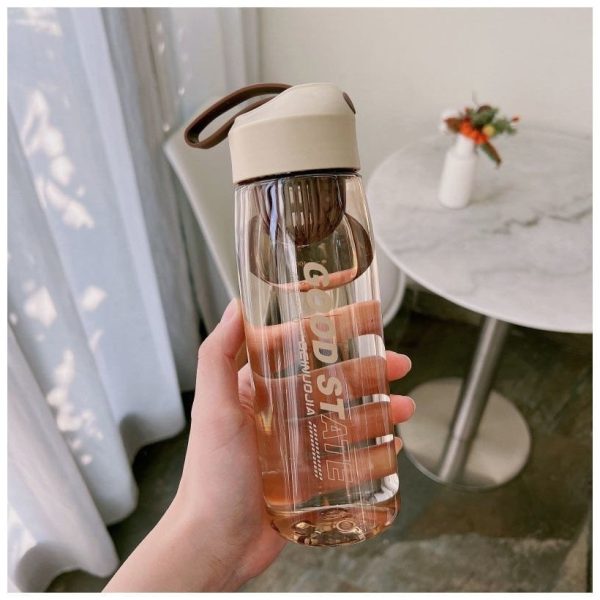 Bình nước trong suốt kèm lớp lọc trà 450ml Good State
