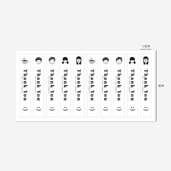 100 tem Have a nice day, Thank you mặt cười TE60–TE61