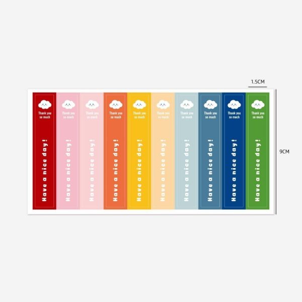 100 tem Have a nice day, Thank you mặt cười TE60–TE61