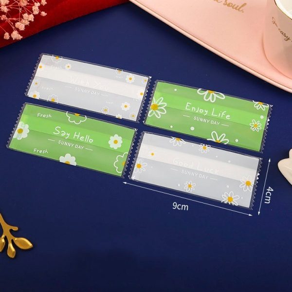 100 túi bánh kẹo 4×9cm họa tiết TP06 - Hoa cúc