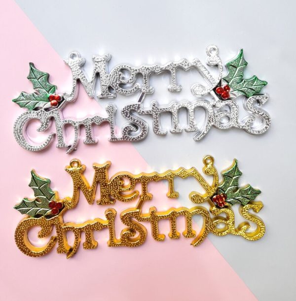 Biển chữ Merry Christmas cổ điển trang trí