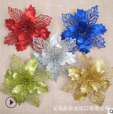 Hoa kim tuyến lá nhọn trang trí 16cm - Vàng