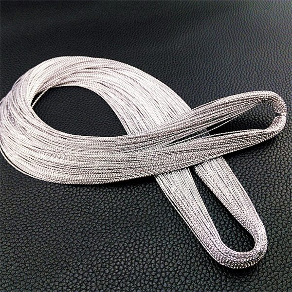 Dây kim tuyến 1mm buộc quà (bó 100m) - Bạc
