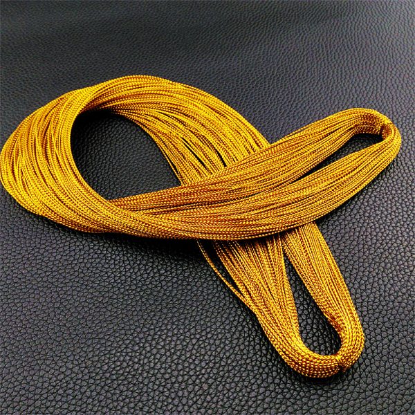 Dây kim tuyến 1mm buộc quà (bó 100m) - Vàng