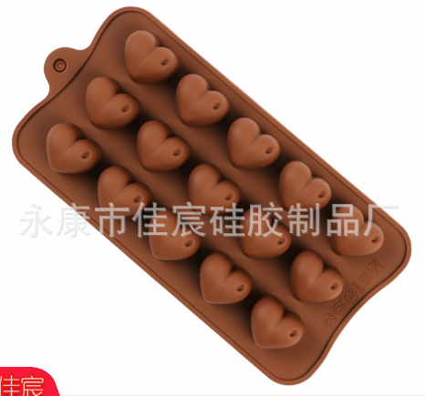 Khuôn socola silicon trái tim nhiều mẫu - Trái tim trơn