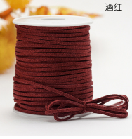 Dây nơ da lộn buộc quà màu pastel (bán theo mét) - Đỏ