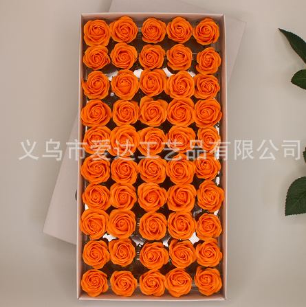 Bông hoa hồng sáp lẻ 3,8cm - Cam