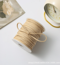 Dây nơ da lộn buộc quà màu pastel (bán theo mét) - Nâu nude