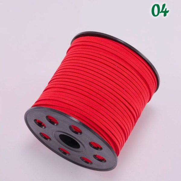 Dây nơ da lộn buộc quà nhiều màu (bán theo mét) - Cam cà rốt