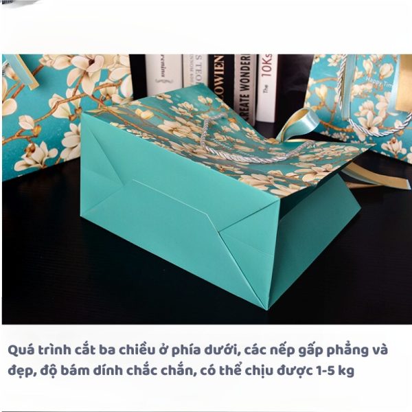 Túi quà hoa hạnh nhân quai thừng TU32