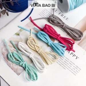 Dây nơ da lộn buộc quà màu pastel (bán theo mét)