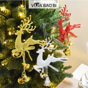 Tuần lộc kèm chuông trang trí Giáng sinh