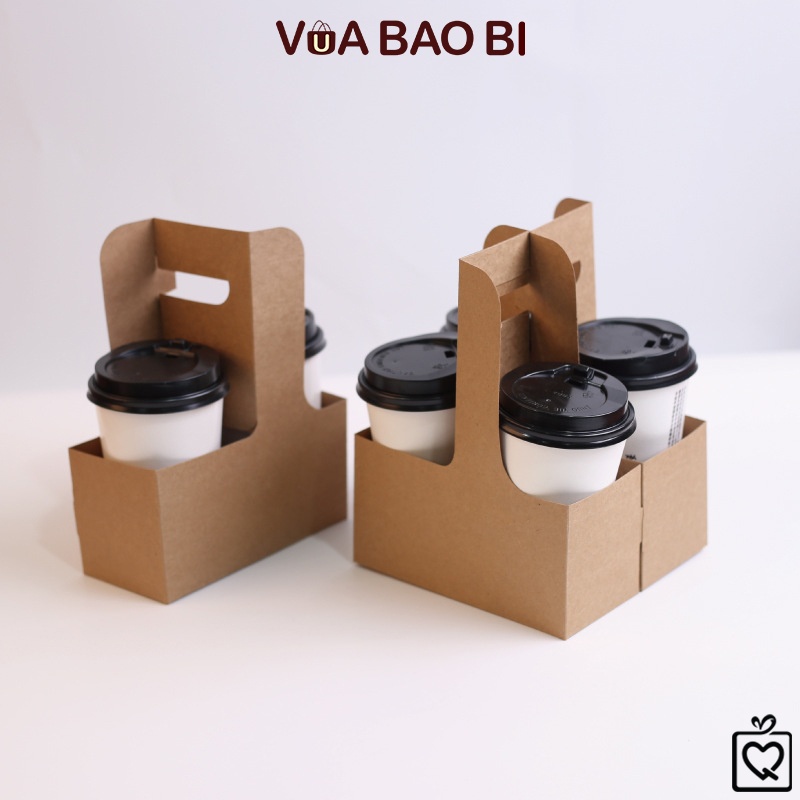 Hộp kraft take away đựng đồ uống H14