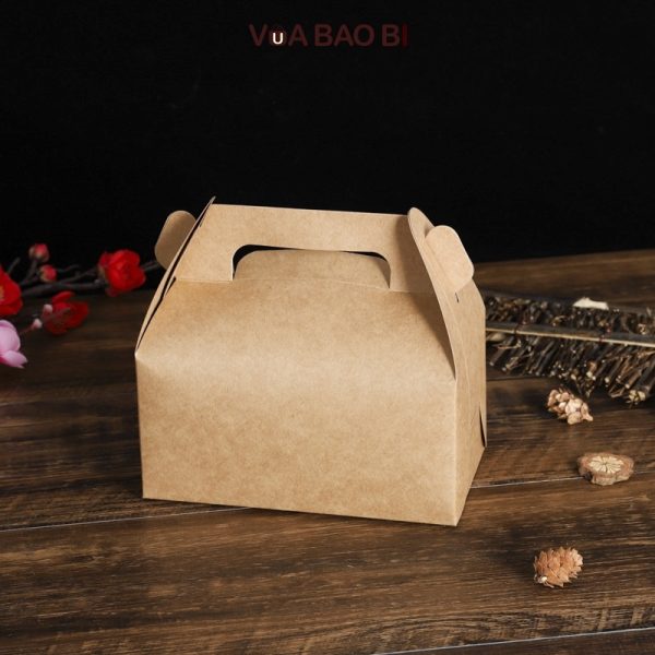 Hộp giấy kraft quai xách H28