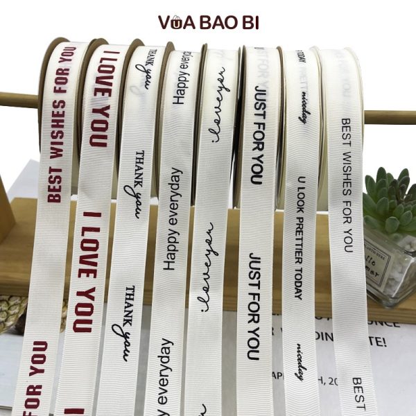 Ruy băng lụa in chữ ruy băng nhiều mẫu RB01, RB11, RB12